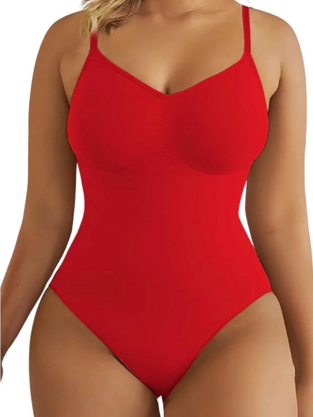 Red Spandex One-Piece Bodysuit/shapewear